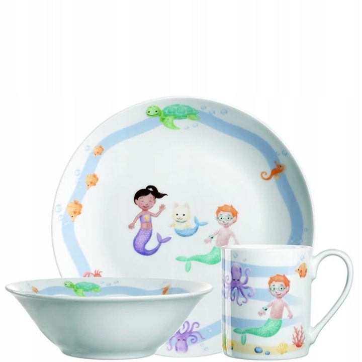 Set 3 piese vase pentru copii Leonardo BAMBINI AVVENTURA, multicolor, cuptor cu microunde, lavabil in masina de spalat vase