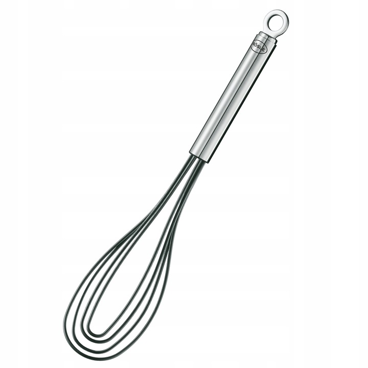 Tel plat cu silicon Rosle 27cm inox negru
