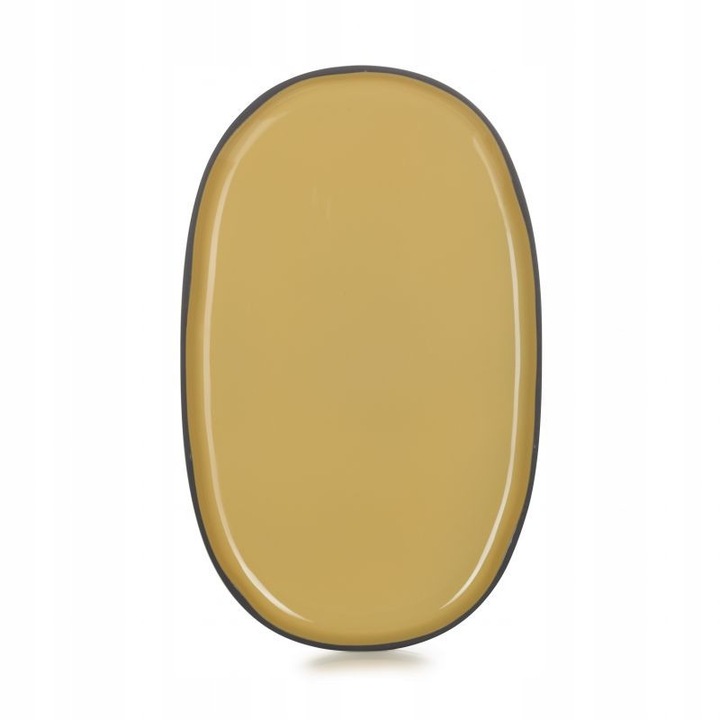 Platou de bucatarie Revol Caractere 35x21cm, galben, din portelan