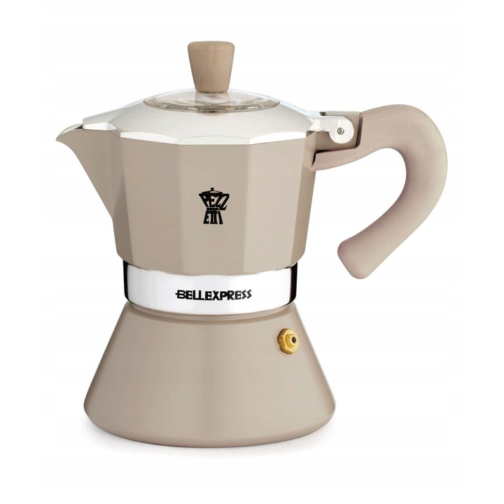 Espressoare pentru aragaz, Pezzetti, Bellexpress, emaliata, bej, 1 filizanka, 21x17x26cm