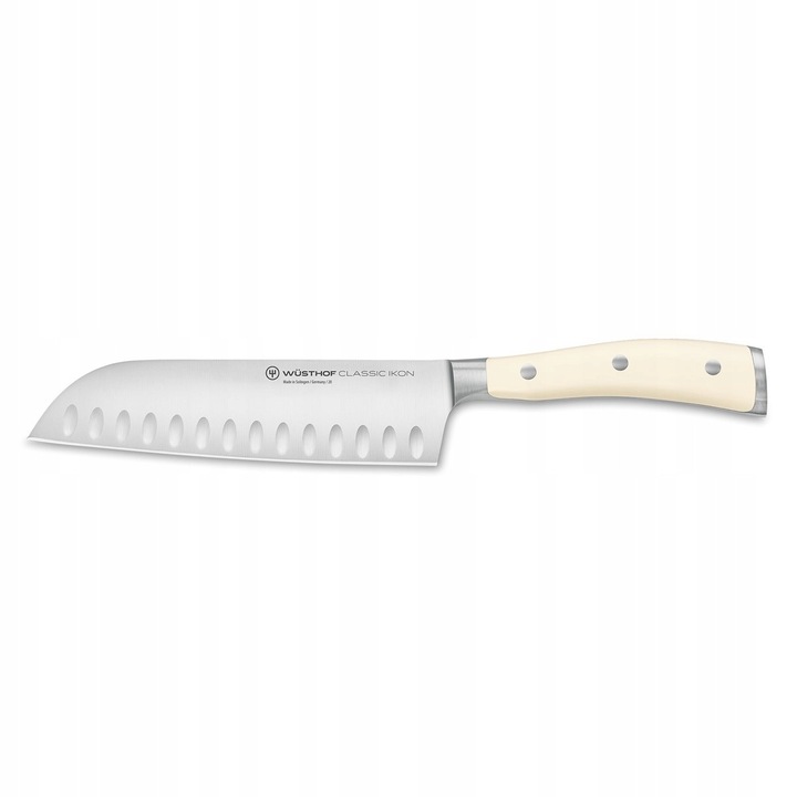 Cutit Santoku Wusthof Classic Ikon Creme 17cm, otel inoxidabil, maner ergonomic