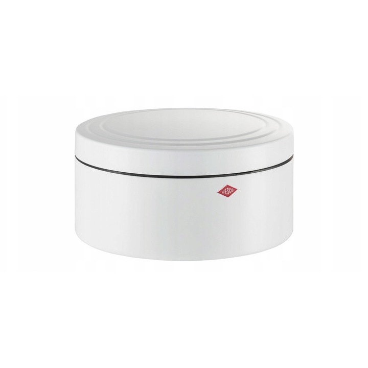 Cutie alimentara Wesco, model Classic Line, rotund, alb mat, 4 litri, 24x12.4cm