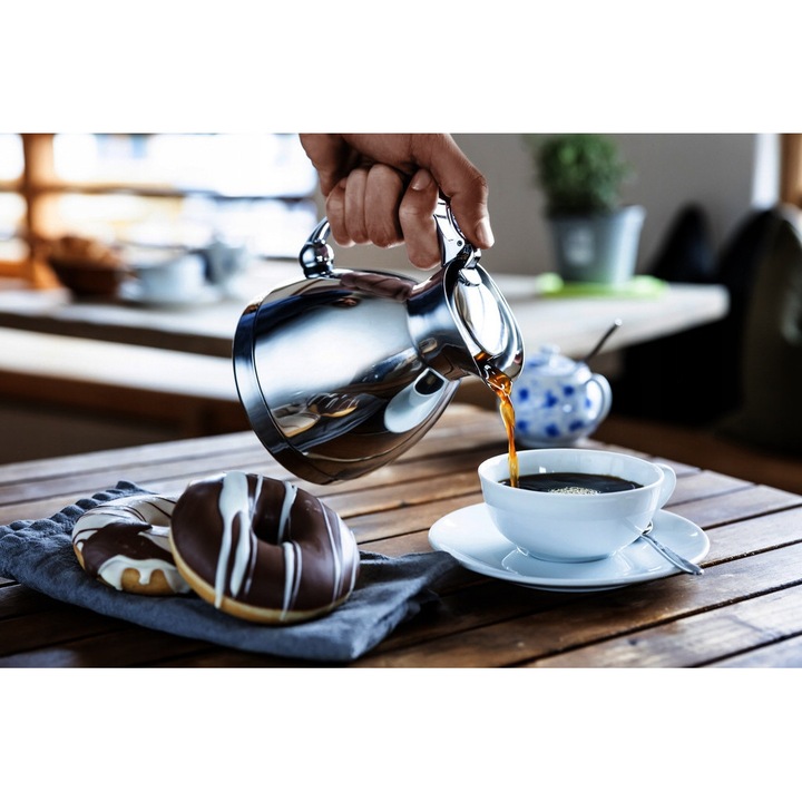 Termos Alfi Hotello, inox polizat, 0,3L, pentru hoteluri si gastronomie, mentine 8 ore caldura