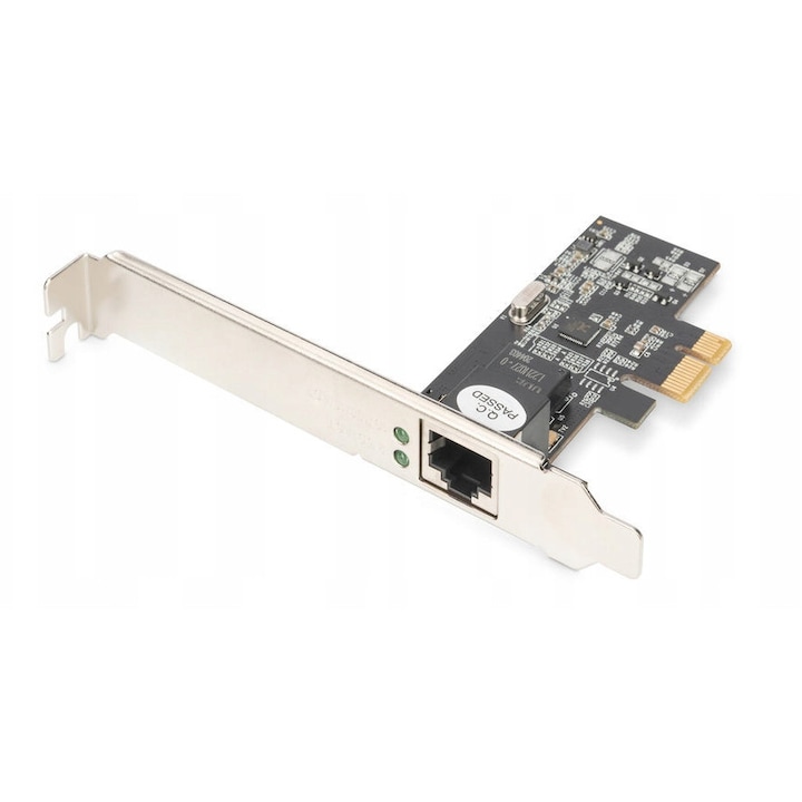Placa de retea Digitus PCI Express 1x RJ45 2.5 Gigabit Ethernet, 2500 Mbps, Full Duplex, cu capac de instalare joasa