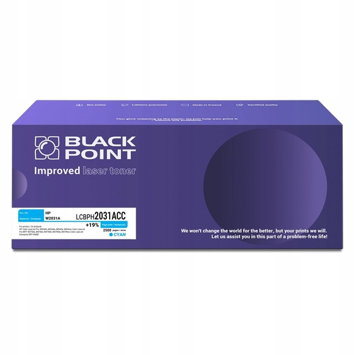 Toner Black Point zamiennik HP 415A/W2031A, Cyan, 2500 pagini, cu chip