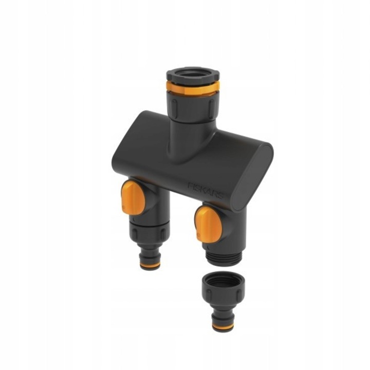 Fiskars Comfort dupla csapcsatlakozó 1070577, 21-33mm, két tömlőhöz