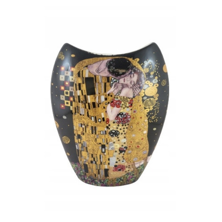 Vaza G. Klimt "Pocalunek", 16x5x20cm, set decorativ