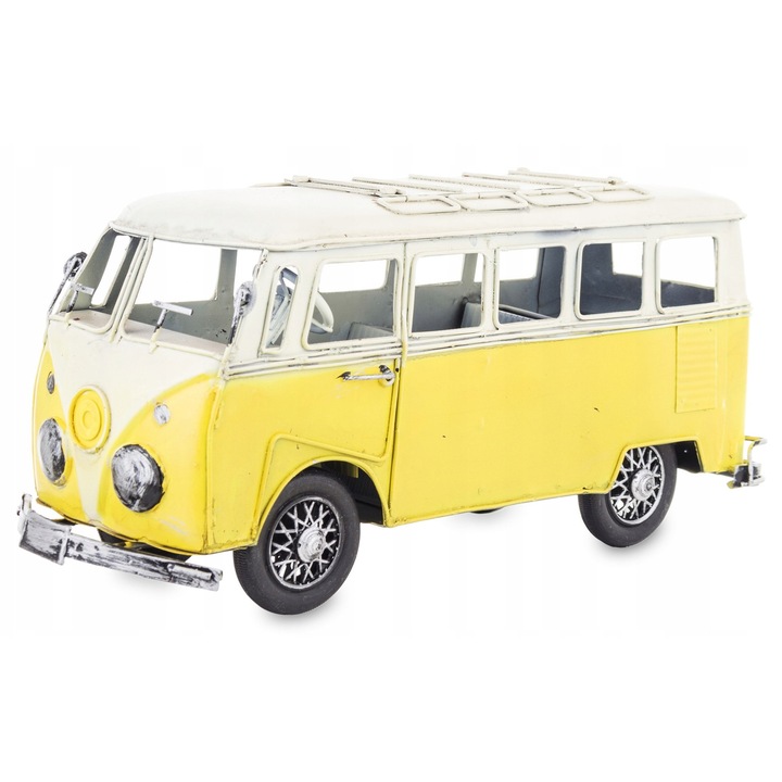 Volkswagen T1 "Ogorek" busz, fém, sárga, 15x31x12cm