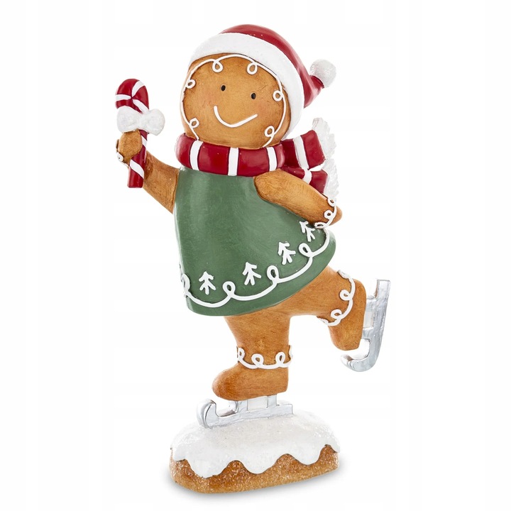 Figurina Craciun, 22,5cm, design patiserie, multicolor, material plastic