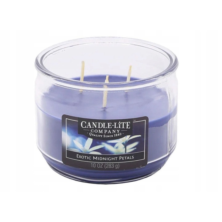 Lumanare parfumata Candle-Lite Exotic Midnight Petals, 283g, 3 fitile