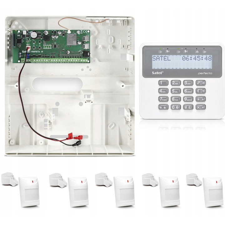 Комплект Perfecta 16 LTE + PRF-LCD + 5x Aqua PLUS, аларма, GSM 2G/4G, 12V, 160x68mm