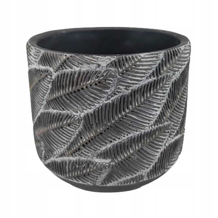 Ghiveci ciment, Dakls, 17,5x16x17,5cm, pentru interior si exterior, decorativ