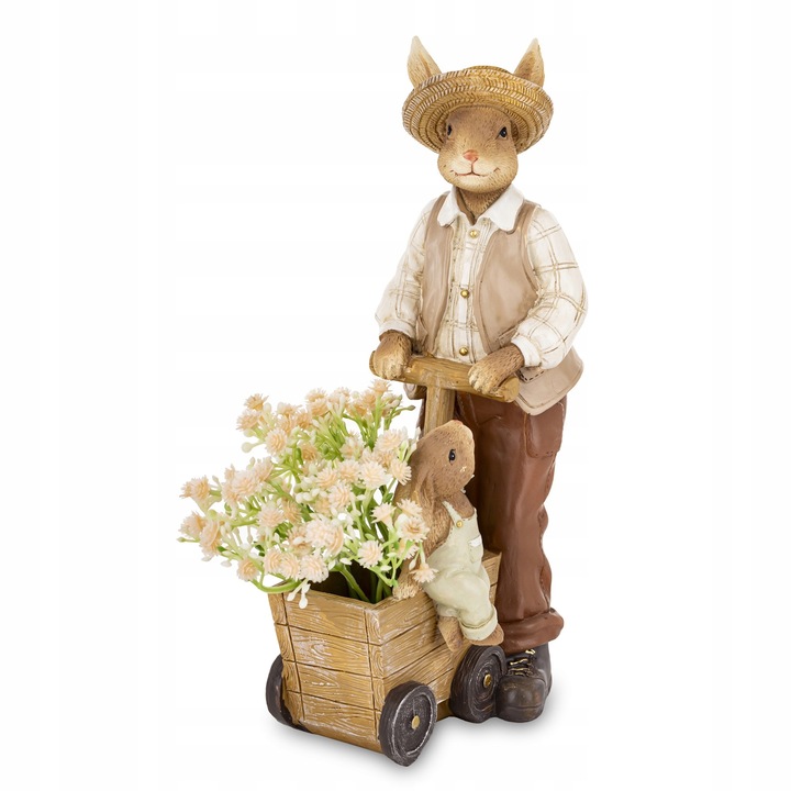 Figurina decorativa iepure, Artpol, multicolor, 24x9,5cm