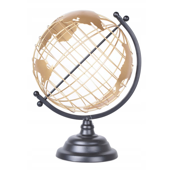 Glob metalic decorativ, 22x22x34cm, stil modern si clasic