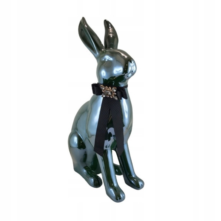 Iepure ceramic, Ewax, cu fundita, decorare Paste, 47x28x17cm