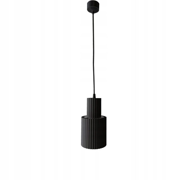 Lampa suspendata Tokio, 1xE27, metal, neagra, 12x220cm