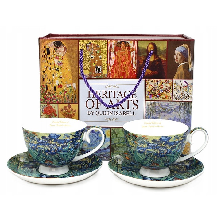 Set cani cu farfurii 250ml Queen Isabell Van Gogh Irisi