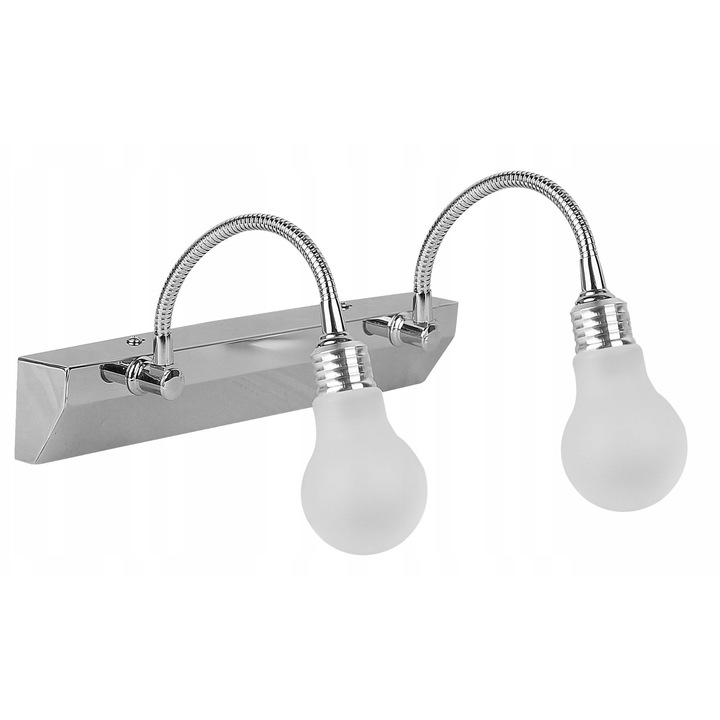 Aplica Candellux ACRYLIC LED 2x2W, crom si alb, 15x30x24cm, 300Lm