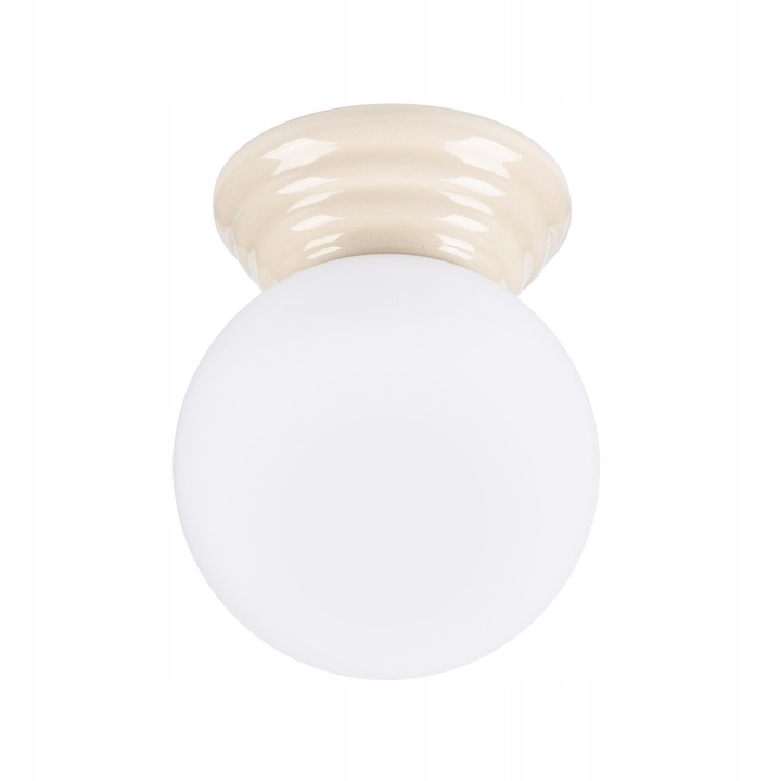 Плафон Sollux Lighting ZORI 1xG9 8W IP44, бежов, стъкло