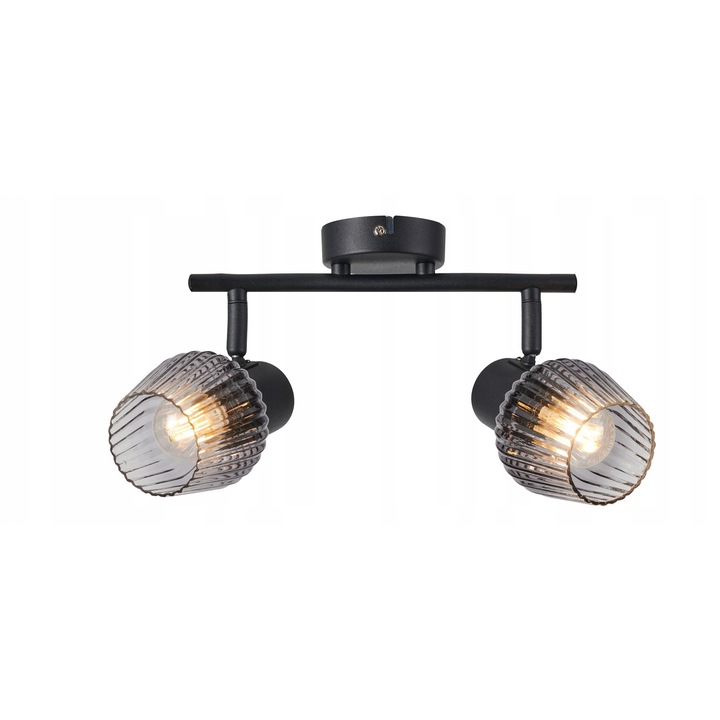 Плафон Candellux Mitura, 2xE14, черен, размери 34x9x19см