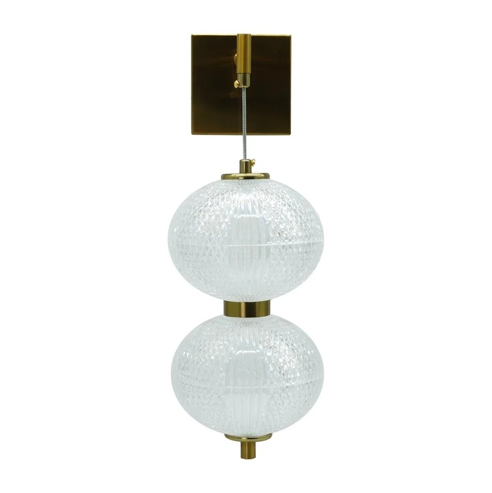 LED аплик златист, IdeaLED, 2 източника на светлина, 20.5см, IP20