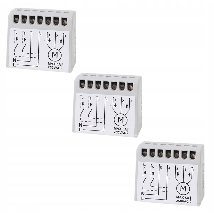 3x STM vezérlő készlet redőnyhöz 230VAC, ELMES, 42x35x21mm