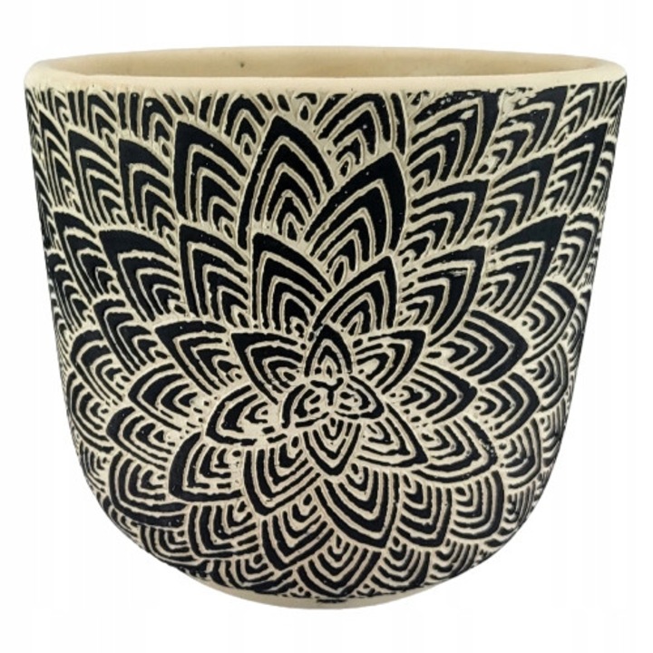 Ghiveci decorativ, Dakls, ciment, 17,5x16x17,5cm