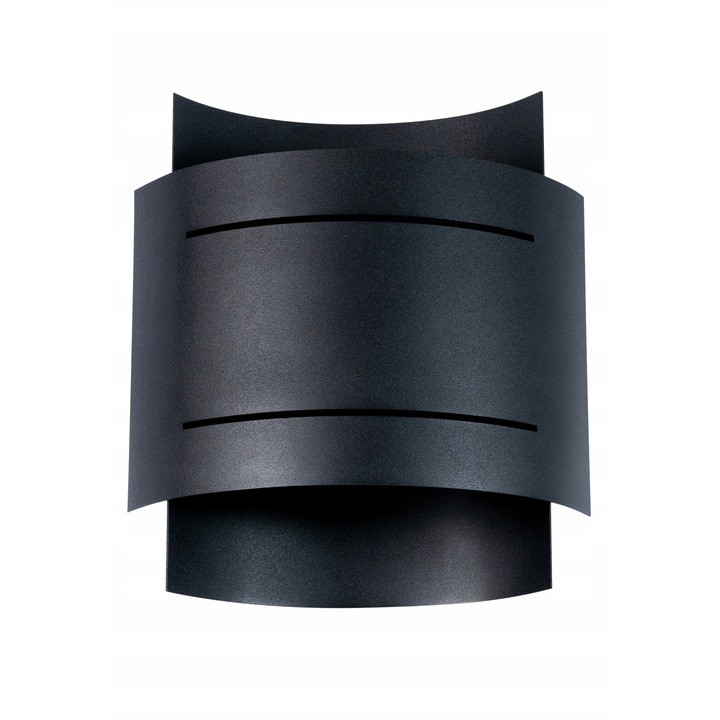 Стенна лампа Luminos, декоративна, черна, 30x10см