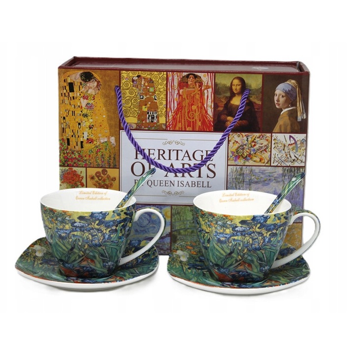 Set cani cu farfurii 250ml Queen Isabell Van Gogh Irisi