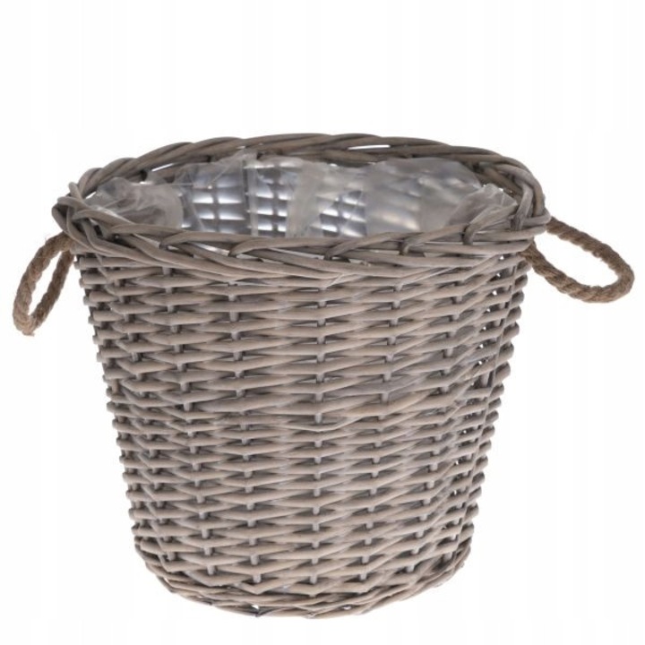 Cos din ratan, Dakls, bej, 25x22x22cm