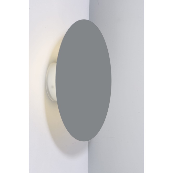 Aplica LED Holar, 250 mm, gri, 1 sursa de lumina, metal