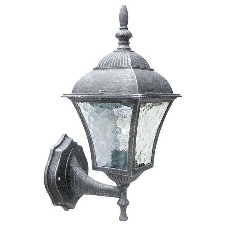 Kinkiet exterior Rabalux Toscana, 1xE27, IP43, 60W, transparent, argintiu, 37x14.5x20cm