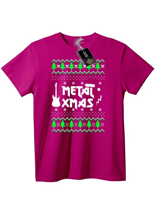 Tricou metalic de Crăciun, pulover urât, Lila