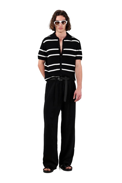 Pantaloni barbati, Giesto, Modal/Poliester, Negru