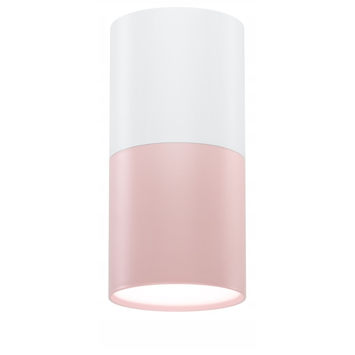 Candellux TUBA GU10 mennyezeti lámpa, rózsaszín és fehér, 12cm x 5,8cm, alumínium, 15W