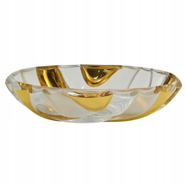 Bol Bohemia Bomboo Gold 38cm, cristal