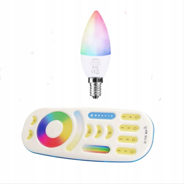 Bec LED RGBCCT Milight, 1x E14, 300 lumen, többszínű