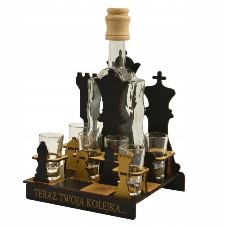 Karafa din sticla Anapol, model Sah 813, 1L