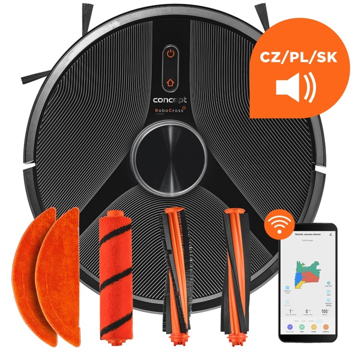 Aspirator robot 2 in 1 VR3115, mopare, navigatie laser, 3300 Pa, multicolor