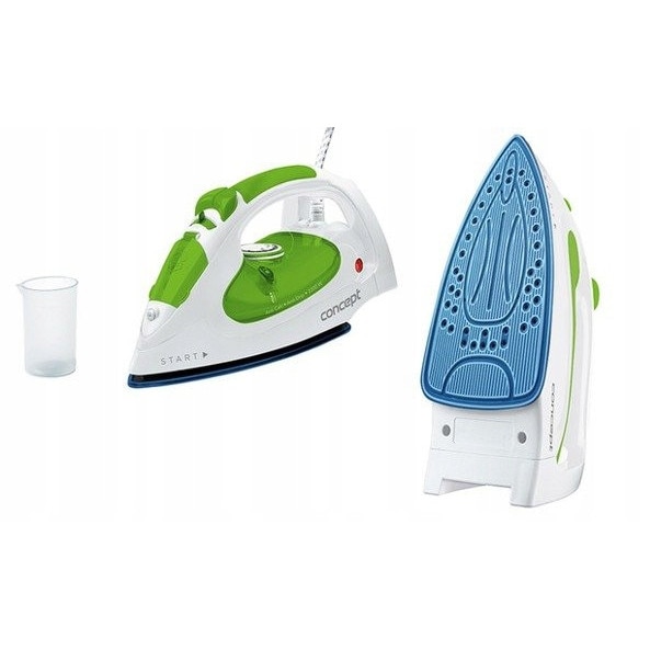 Fier de calcat cu abur Concept ZN-8012, ceramica, 2200W, alb-verde, 240ml