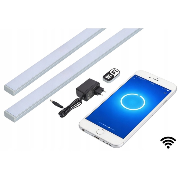 Lista LED 2x30cm, AQUALED, alb rece, control WiFi, 8W