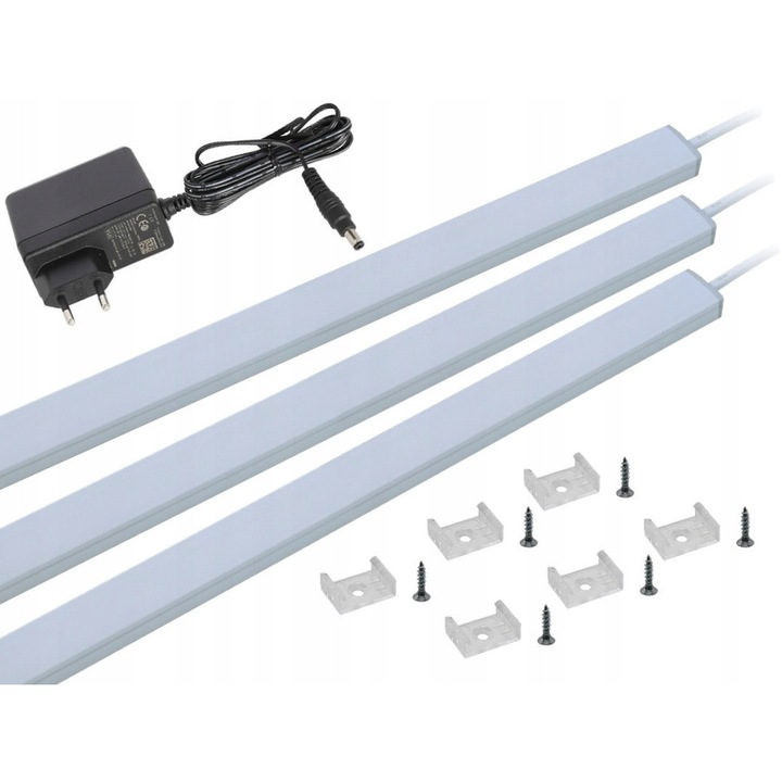 Lista LED 3x30cm, AQUALED, aluminiu, 14W, alb rece