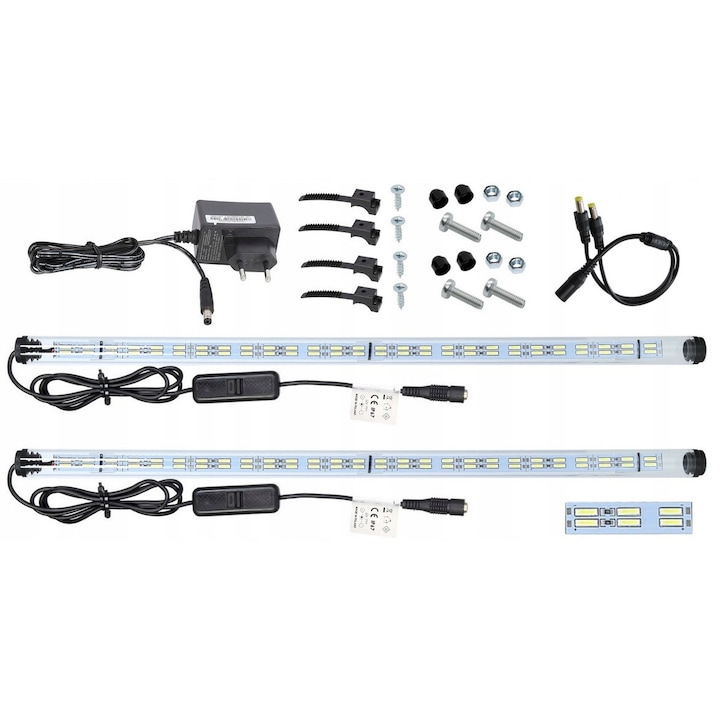 AQUALED neoncsövek 2x60cm IP67, 44W, 50 LM/LED, SMD 8520 SLIM, szerelés mellékelve