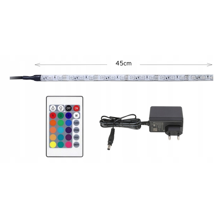 LED лента AQUALED 45см, многоцветна, за гардероб и дрешник, с дистанционно управление