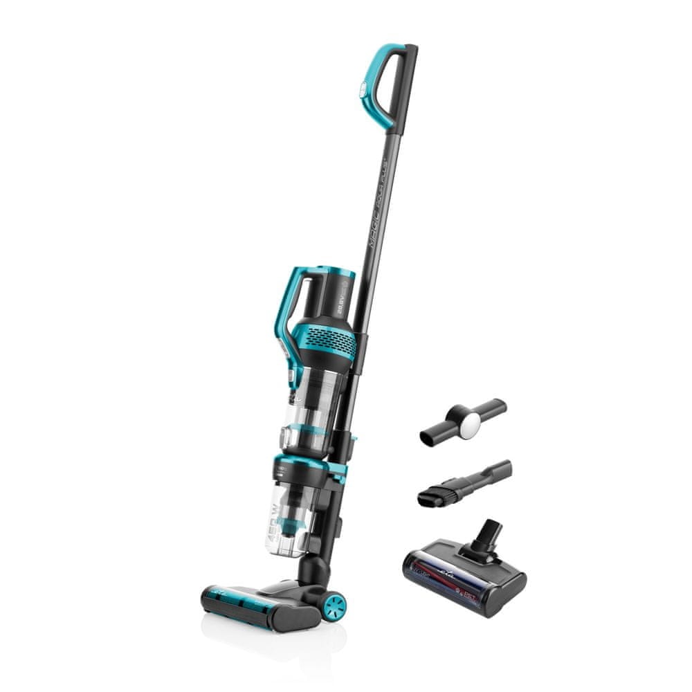 Aspirator vertical ETA Magic Aqua Plus, 450W, negru/albastru, 110,5x19,5x26cm, functie de spalare, prietenos cu animalele