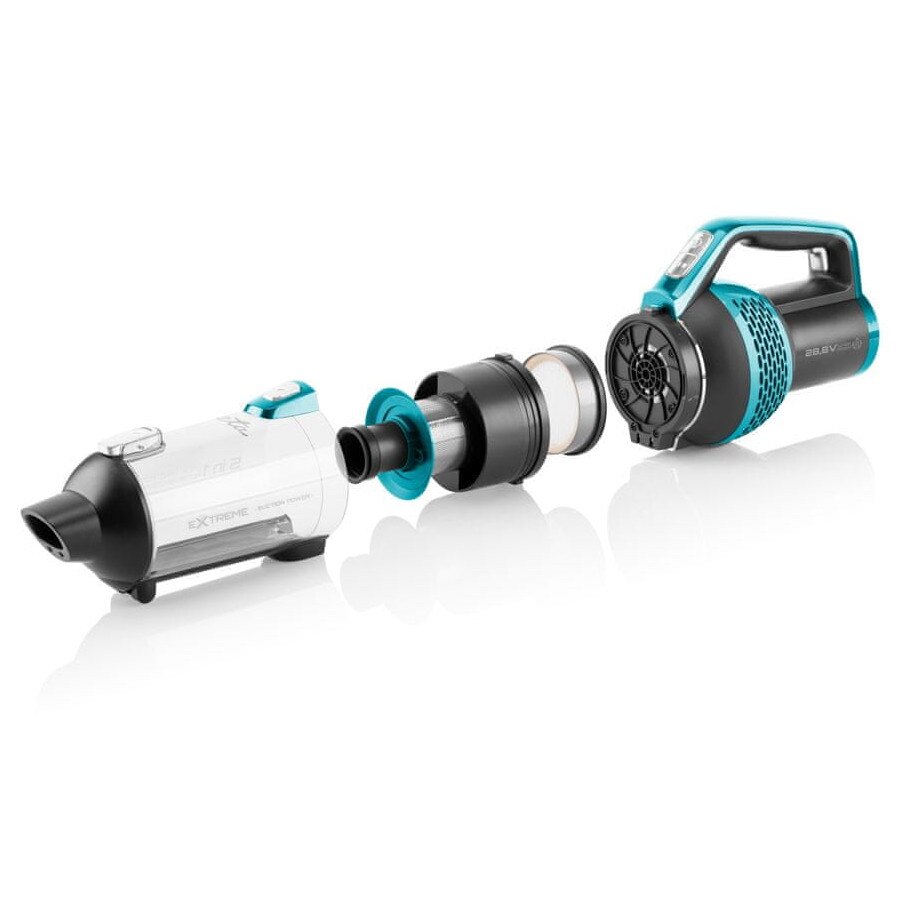 Aspirator vertical ETA Magic Aqua Plus, 450W, negru/albastru, 110,5x19,5x26cm, functie de spalare, prietenos cu animalele