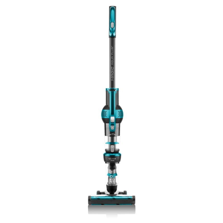 Aspirator vertical ETA Magic Aqua Plus, 450W, negru/albastru, 110,5x19,5x26cm, functie de spalare, prietenos cu animalele