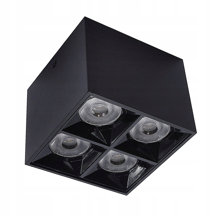 Lampa liniara LED natynkowa 15W, 4000K, neagra, 9x9x8cm