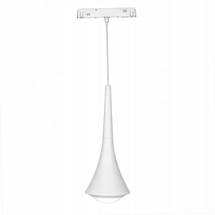 Lustra suspendata VIGO DDCX-009 LED 6W, alb, 4000K, dimensiuni 8,3x22cm, lungime suspendare 145cm