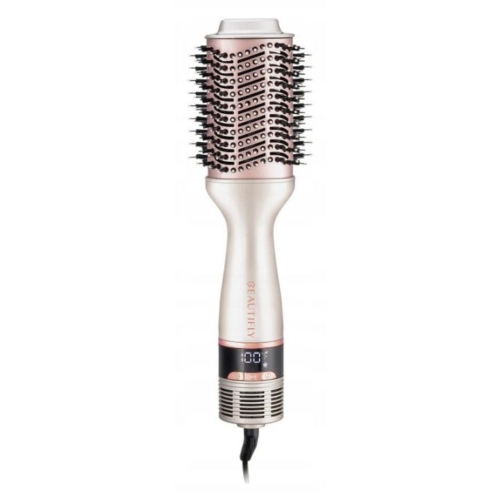 Perie de par electrica Beautifly CurlSpin 1400W, 4 pozitii temperatura, LED